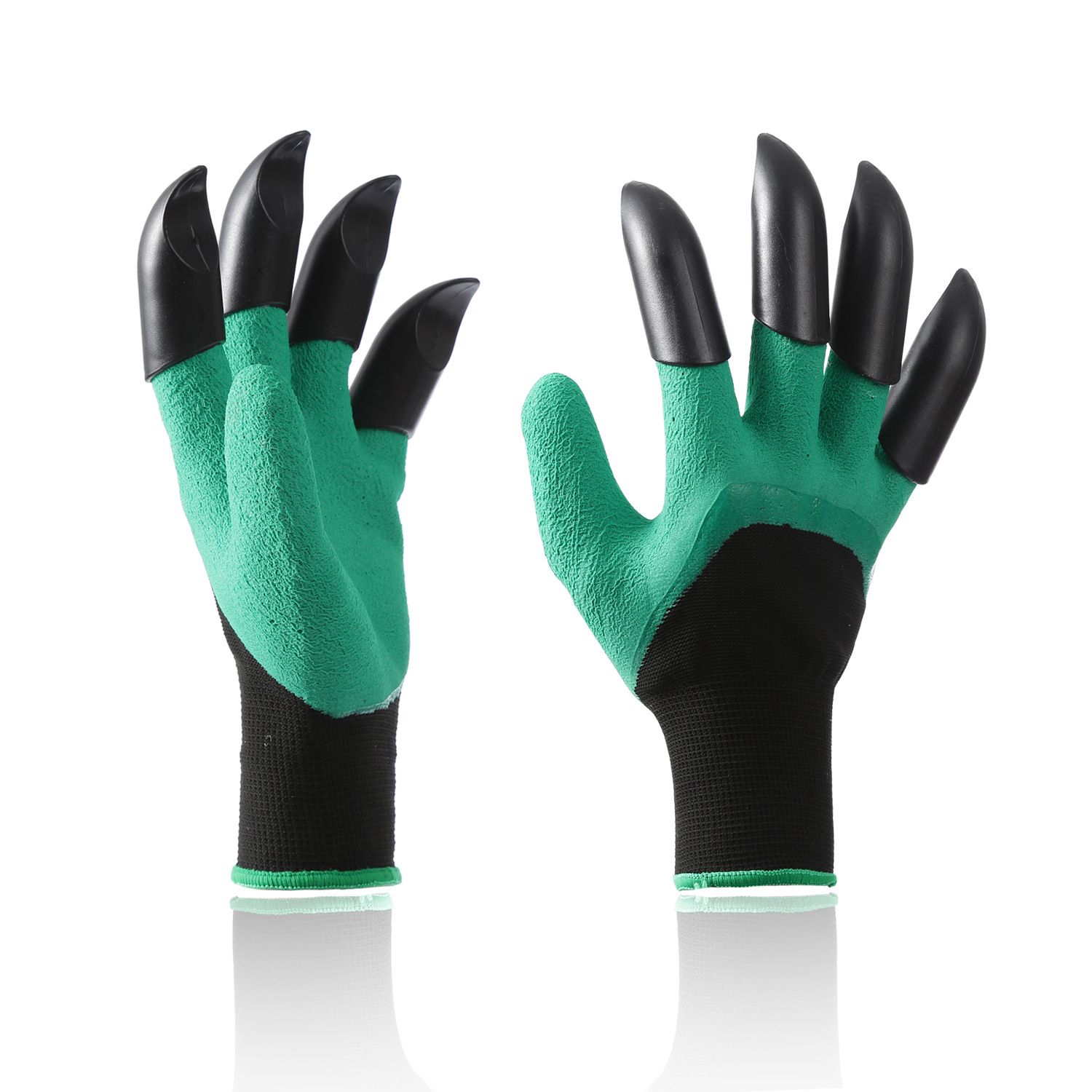 Latex Digging Gardening Gloves, Specification Model: Green double claws