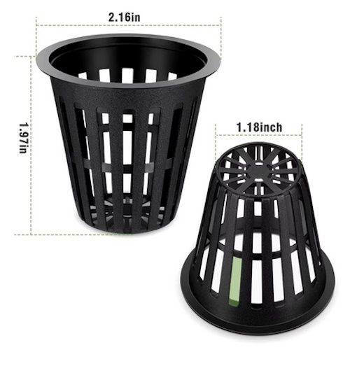 PACK OF 100 2 Inch Net Pots, Hydroponics Cup, Net Cups for Indoor or Outdoor Growing