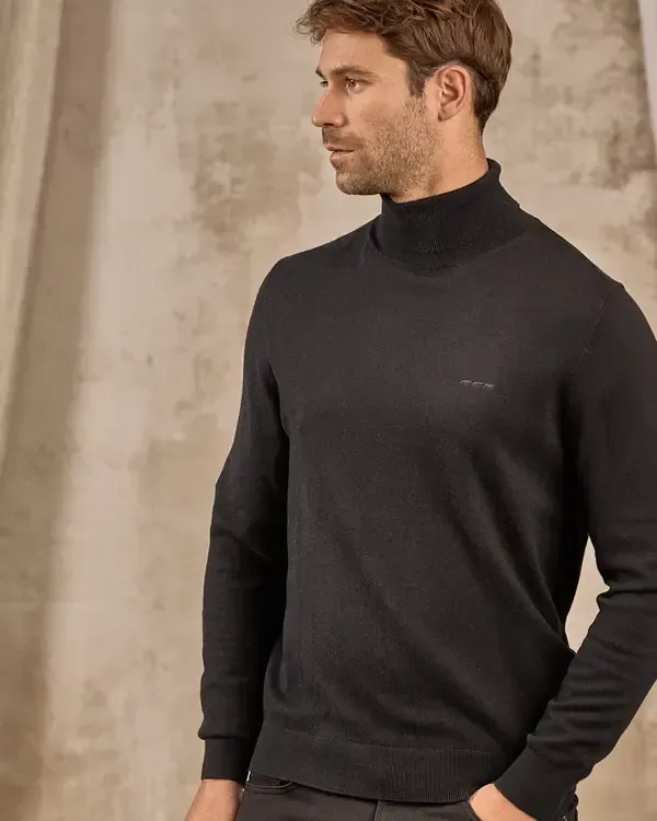 PULL COL ROULE ADAM NOIR