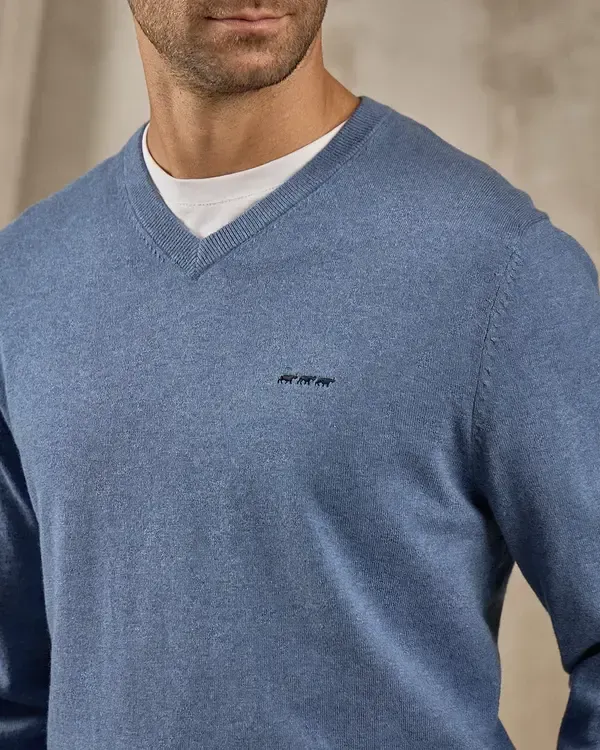 PULL COL V EMILIO BLEU