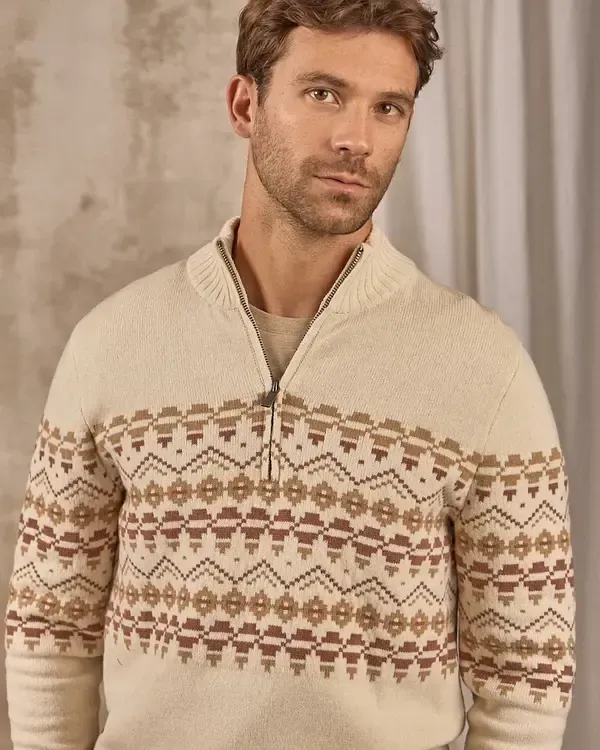 PULL COL CAMIONNEUR EZRIEL BEIGE