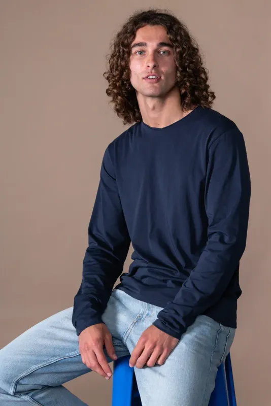 T-SHIRT MANCHES LONGUES NAHO MARINE