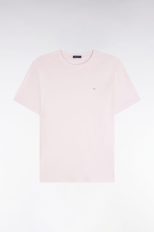T-shirt col rond rose