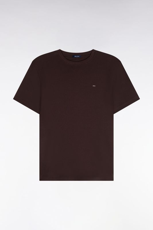 T-shirt col rond marron