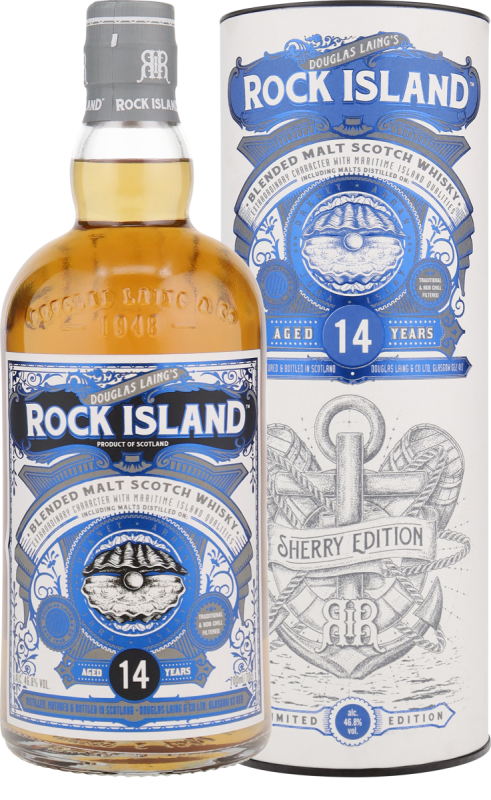 Rock Island Sherry 14 Y.O. Island Blended Malt in GP 46.8% 0.7l