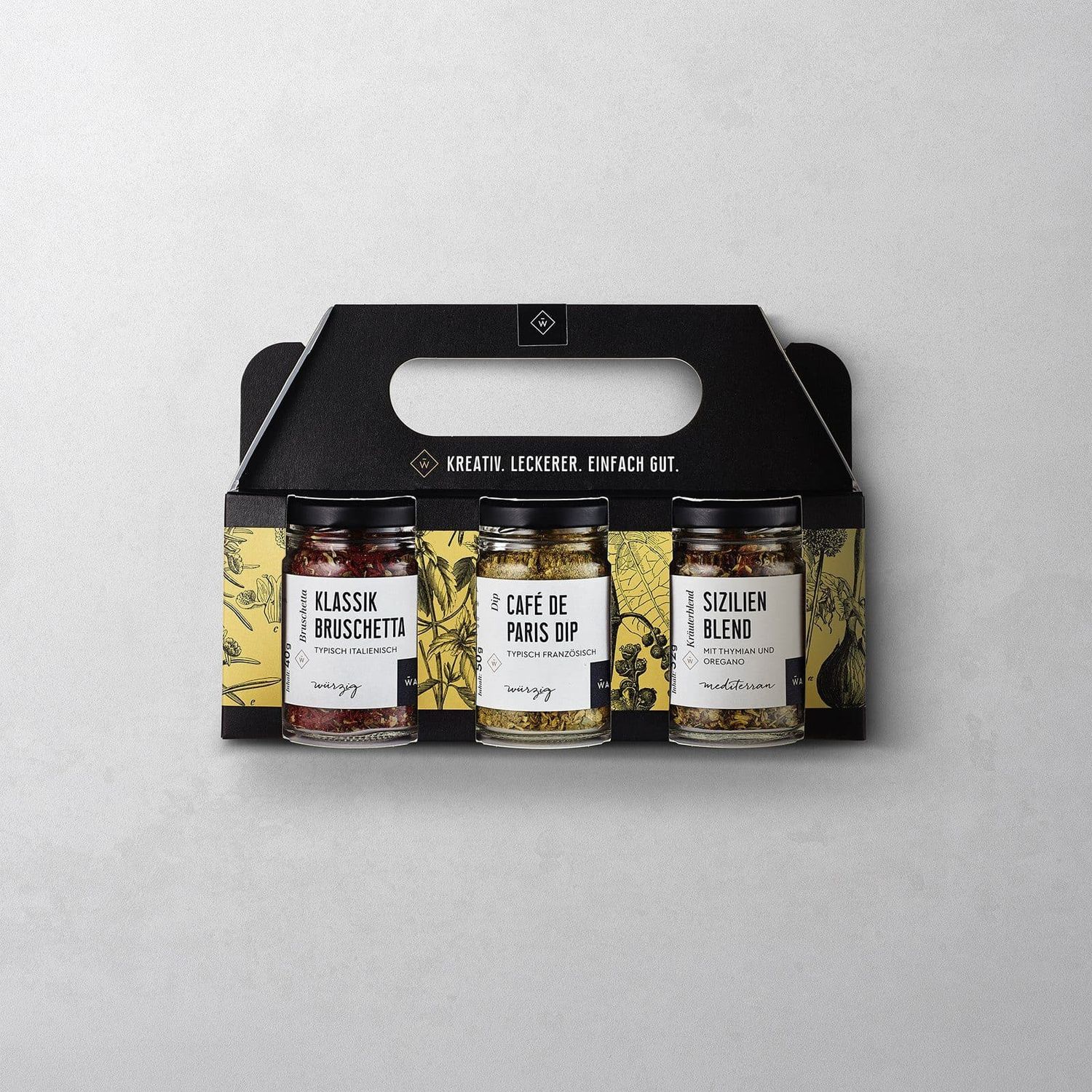 Kräuter-Set - mit Klassik, Bruschetta, Café de Paris Dip &amp; Sizilien Blend