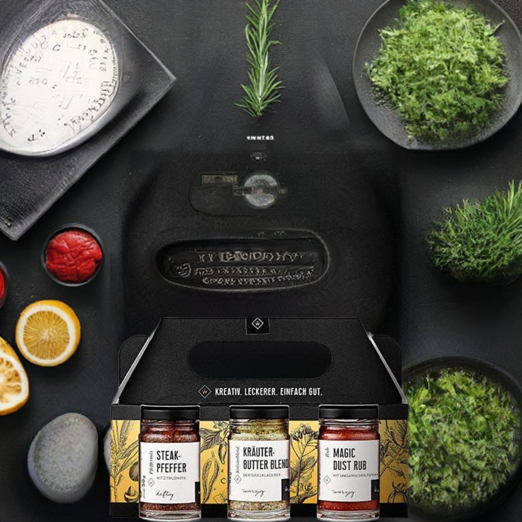 Kräuter-Set mit Steakpfeffer, Kräuterbutter Blend und Magic Dust RUB