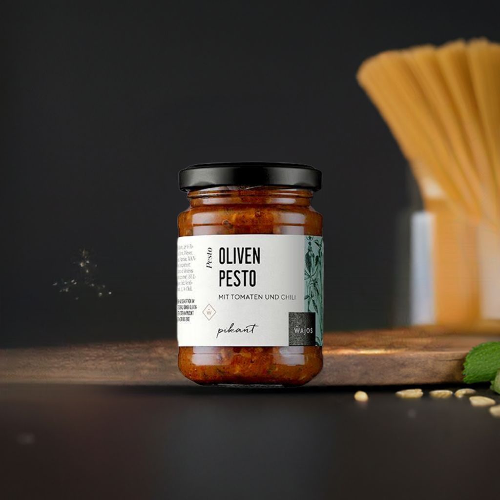 Oliven Pesto mit Tomaten und Chili 175g