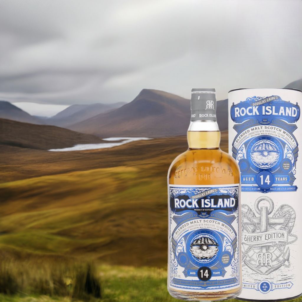 Rock Island Sherry 14 Y.O. Island Blended Malt in GP 46.8% 0.7l