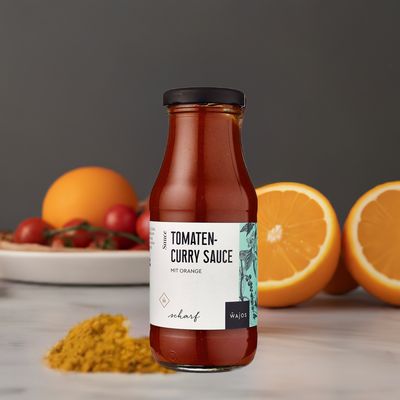 Tomaten Curry Sauce 245ml Flasche