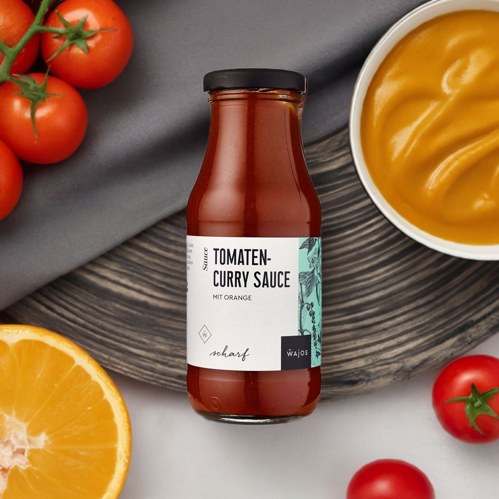 Tomaten Curry Sauce 245ml Flasche