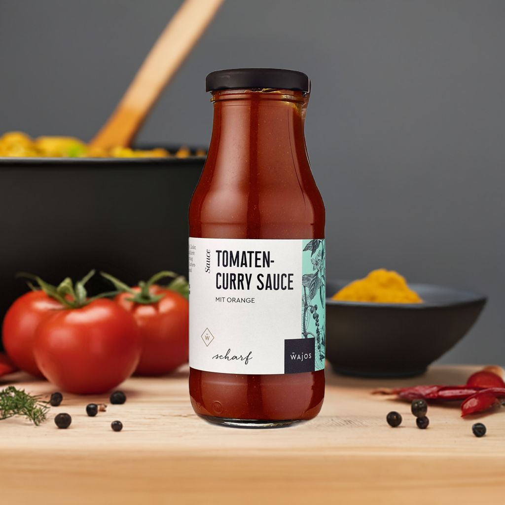 Tomaten Curry Sauce 245ml Flasche