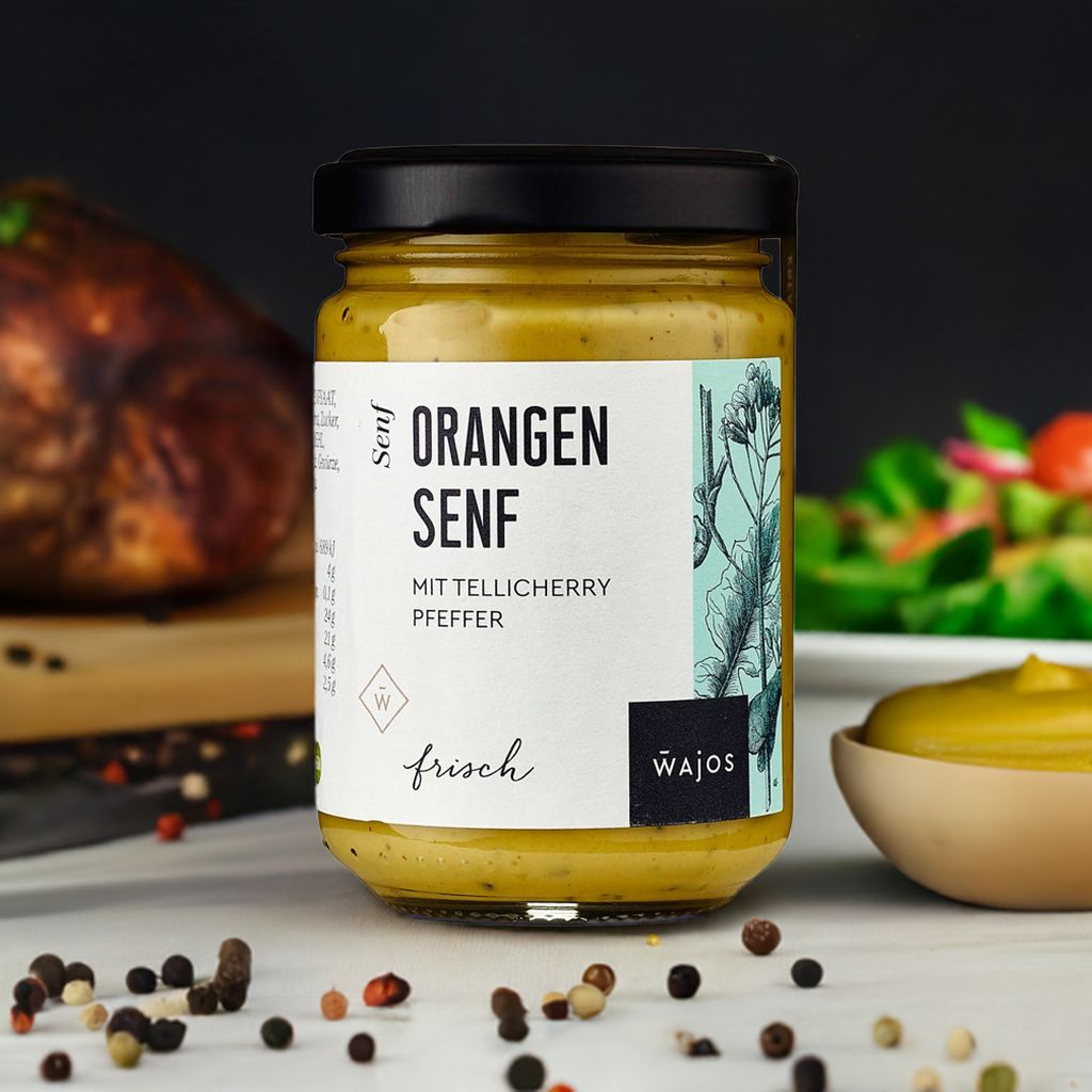 Wajos – Orangen-Senf mit Tellicherry Pfeffer