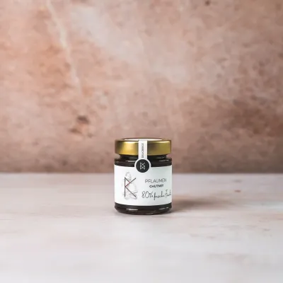 Pflaumen &amp; Gewürze Chutney 80% - 180g Glas