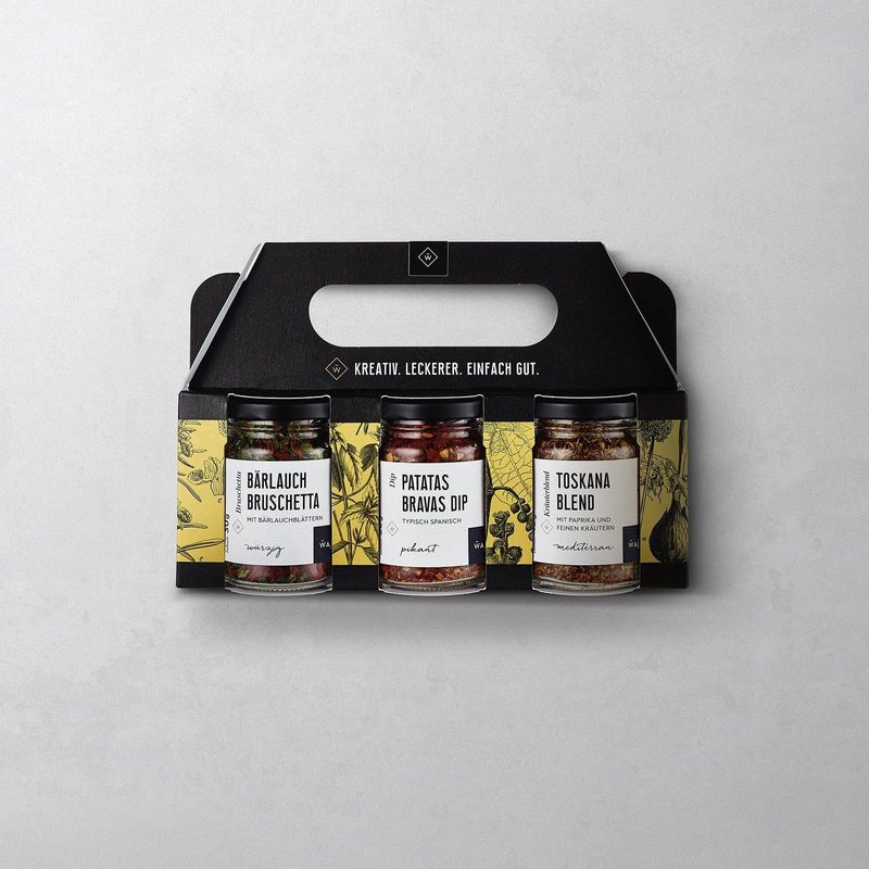 Kräuter-Set - Bärlauch Bruschetta, Patatas Bravas, Toskana Blend