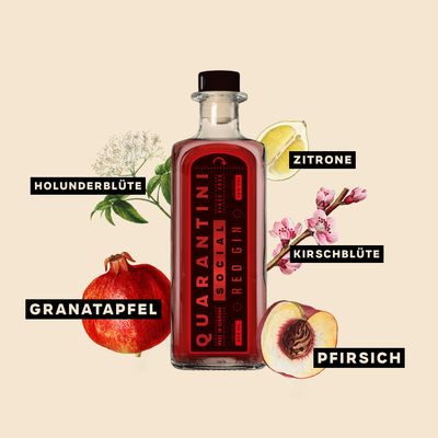 Quarantini - Red Gin 42% vol Alc