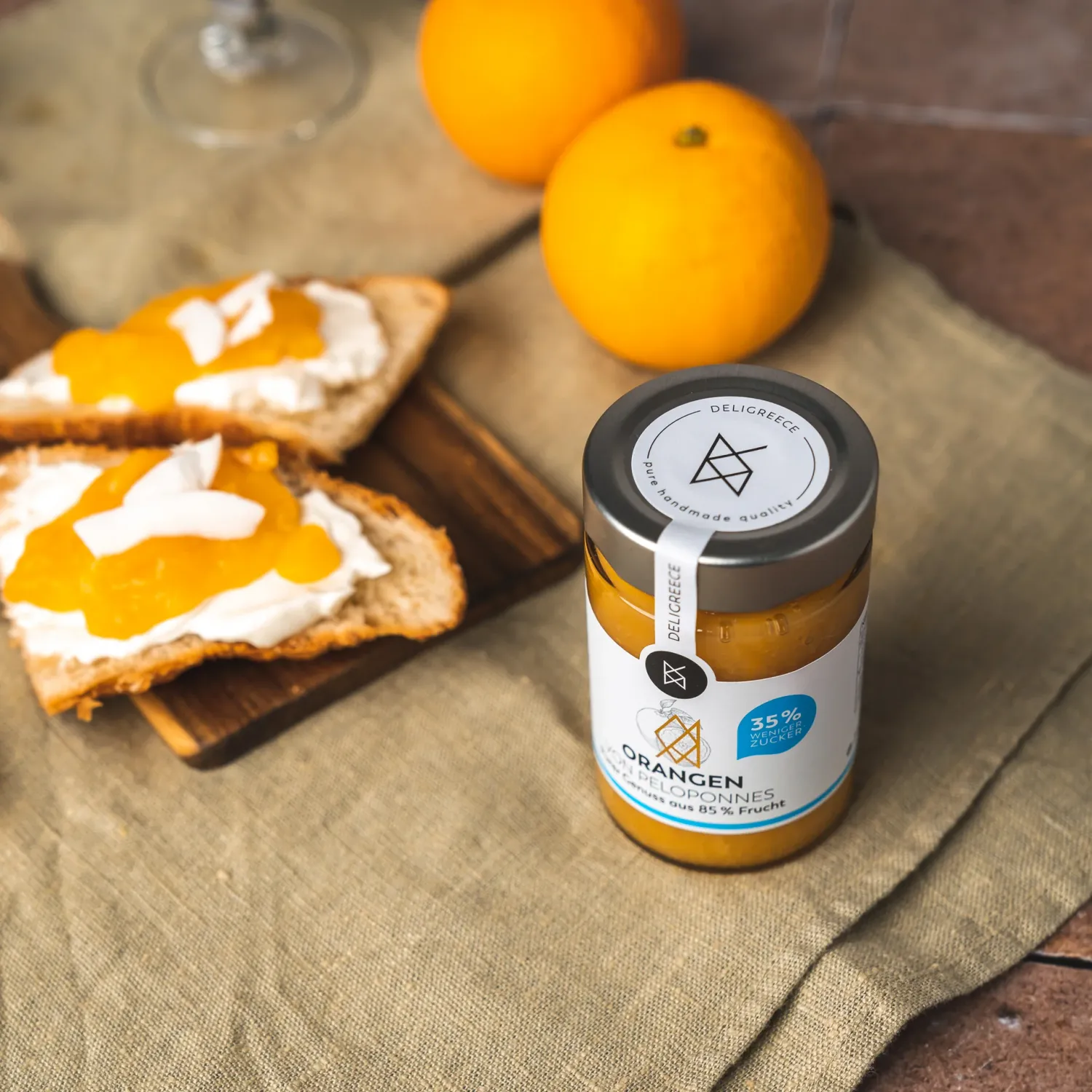 Orangen Aufstrich 85% Frucht - 35% weniger Zucker