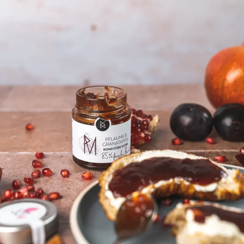 Pflaume - Granatapfel Marmelade 85%