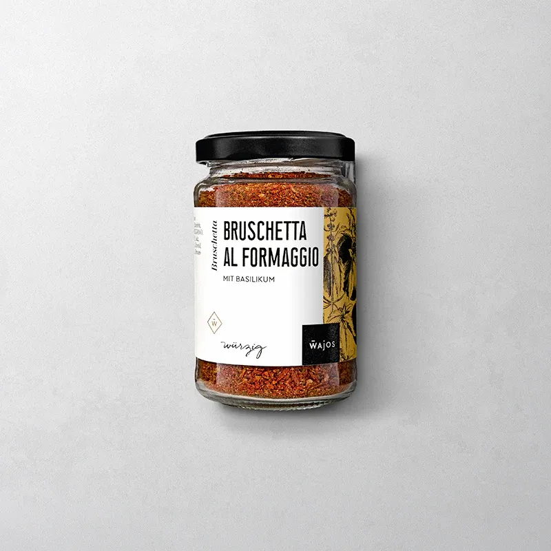 Bruschetta al Formaggio mit Basilikum 90g