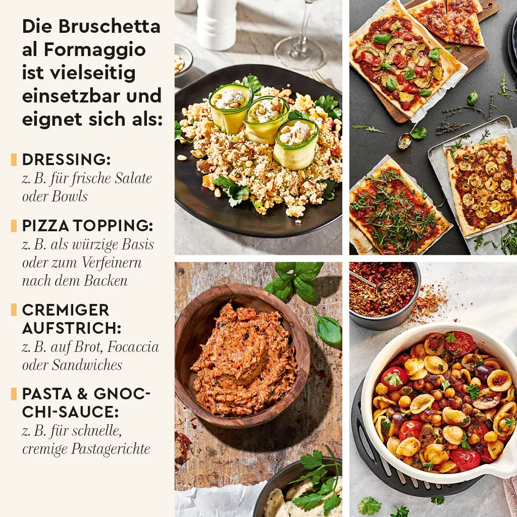 Bruschetta al Formaggio mit Basilikum 90g
