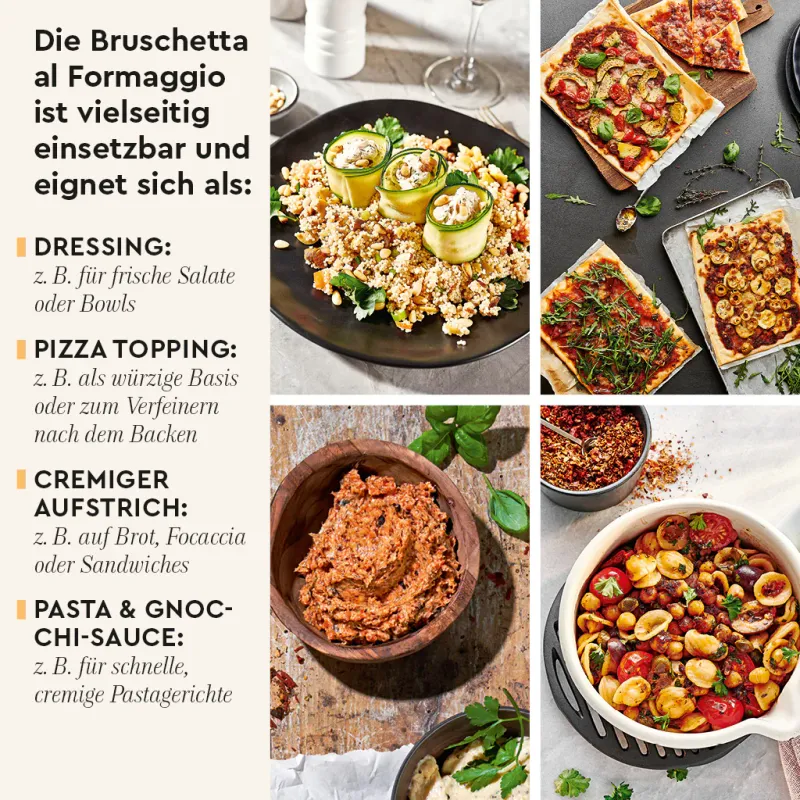 Bruschetta al Formaggio mit Basilikum 90g