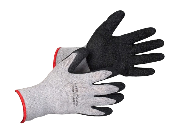 Code: 150 - Polycotton Knit Latex Wrinkle Coated General Purpose Glove Code: 150 - Polycotton Knit Latex Wrinkle Coated General Purpose Glove