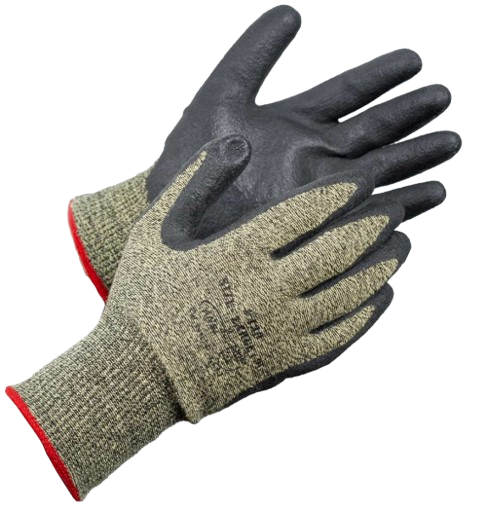 Code: 430 - ANSI Cut Level A5 Aramid-Stainless Steel BlendNBR Foam Coated Glove