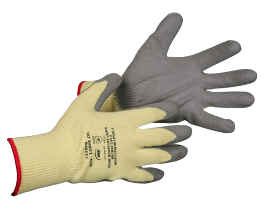 Code: 420FR - ANSI Cut Level A5 Flame Resistant Polyurethane Coated Glove