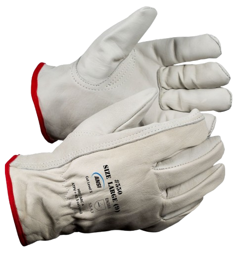 Code: 550 - ANSI Cut Level A6 Grain Leather Driver’s Style Glove