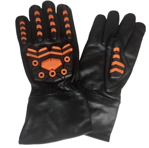 Code: A6FRM - ANSI Cut Level A6 Oil Arrest Grain Leather MIG/TIG Style Glove With Flame Resistant Metacarpal Protection