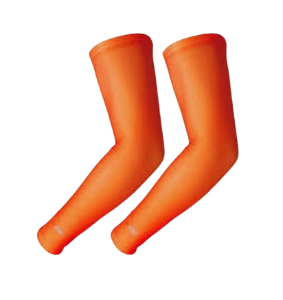 Code: A4OSP - ANSI Cut Level A4 Orange HPPE-Stainless Steel Taper Knit Sleeve