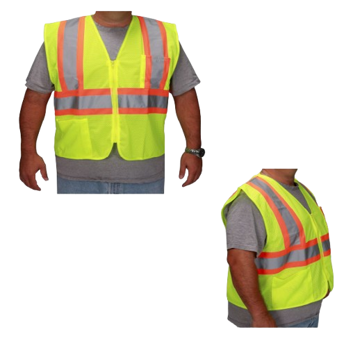 Code: 2Y2HV - High Visibility Safety Vest ANSI/ISEA Class 22 Tone Stripes