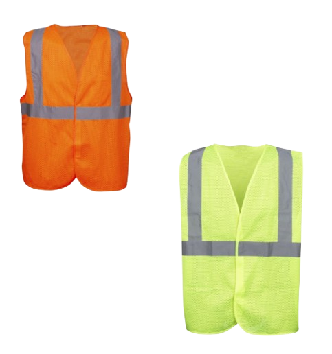 Code: SVYR2/SVOR2 - High Visibility Safety Vest ANSI/ISEA Class 2 Retro-Reflective Stripes