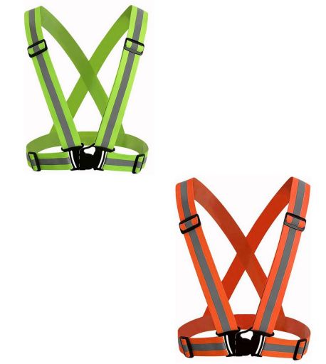 High Visibility Safety Suspenders With Retro-Reflective Stripes