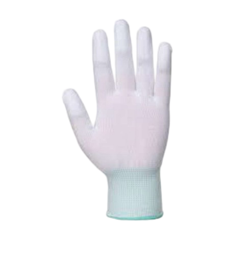 Code: 100FT - White Polyester Knit Polyurethane Coated Fingertips General Purpose
