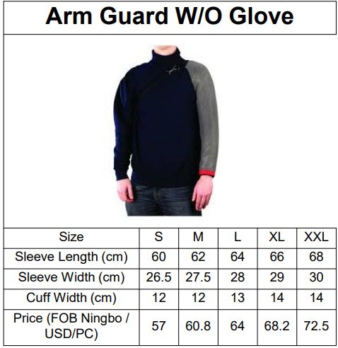 Code: MMFPS - Stainless Steel Metal Mesh Cut Protective Sleeves