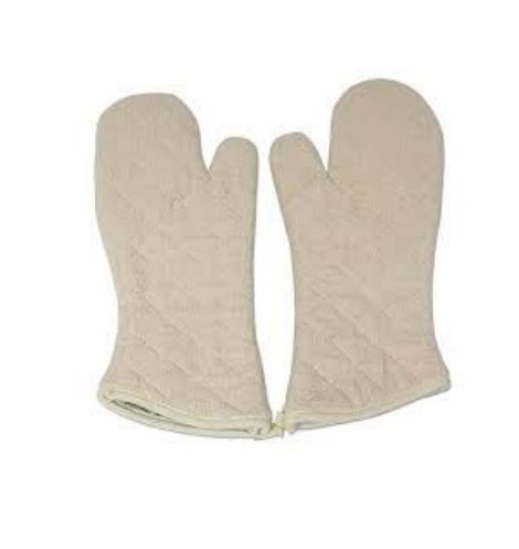 Code: OV018 - Natural Cotton Terry Knit Quilted Oven Mitt
