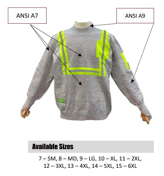 Code: HCBMV - Hybrid Cut Resistant Pullover Garment with Belly Patch, Vented Mesh Back, High Visibility Code: HCBMV - Hybrid Cut Resistant Pullover Garment with Belly Patch, Vented Mesh Back, High Visibility