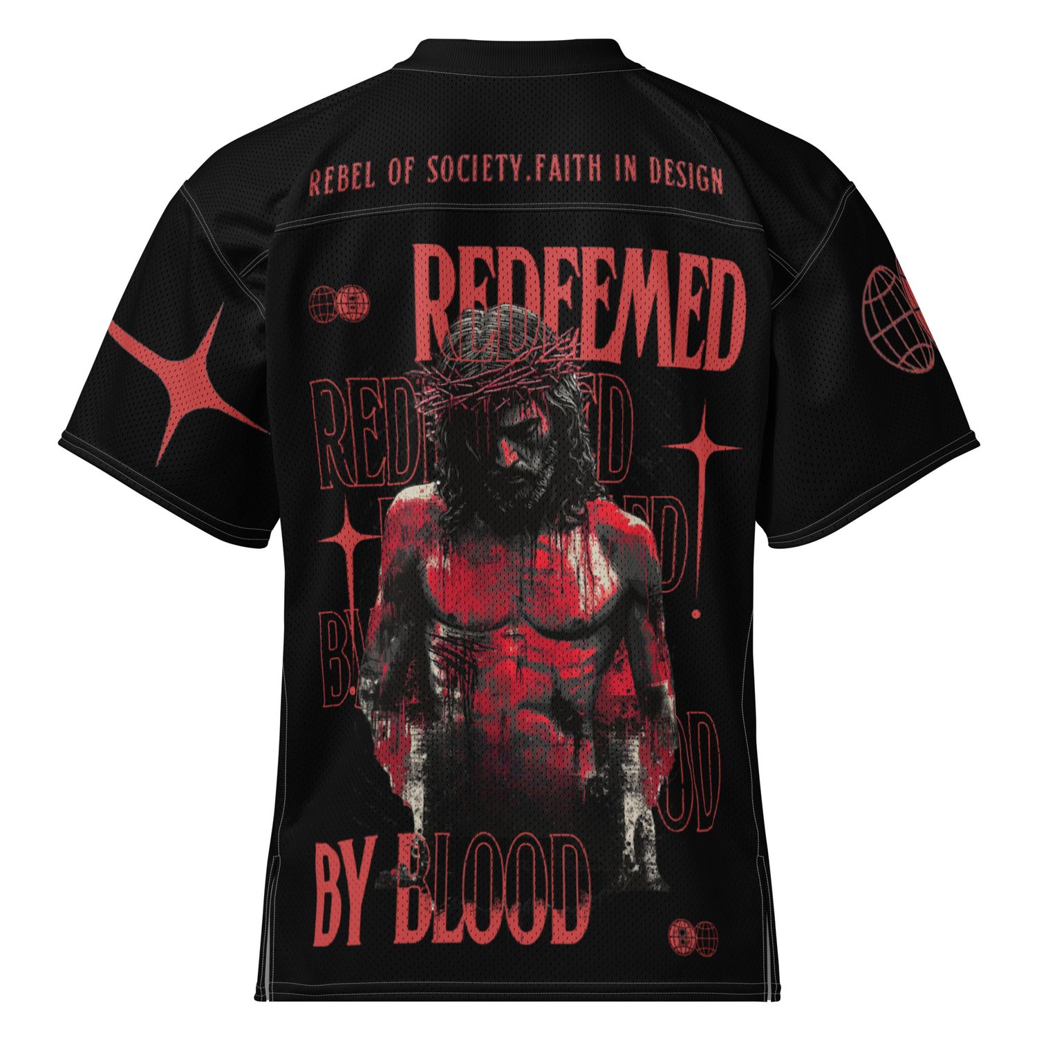 Redeemed by Blood-American Football Jersey Streatwear