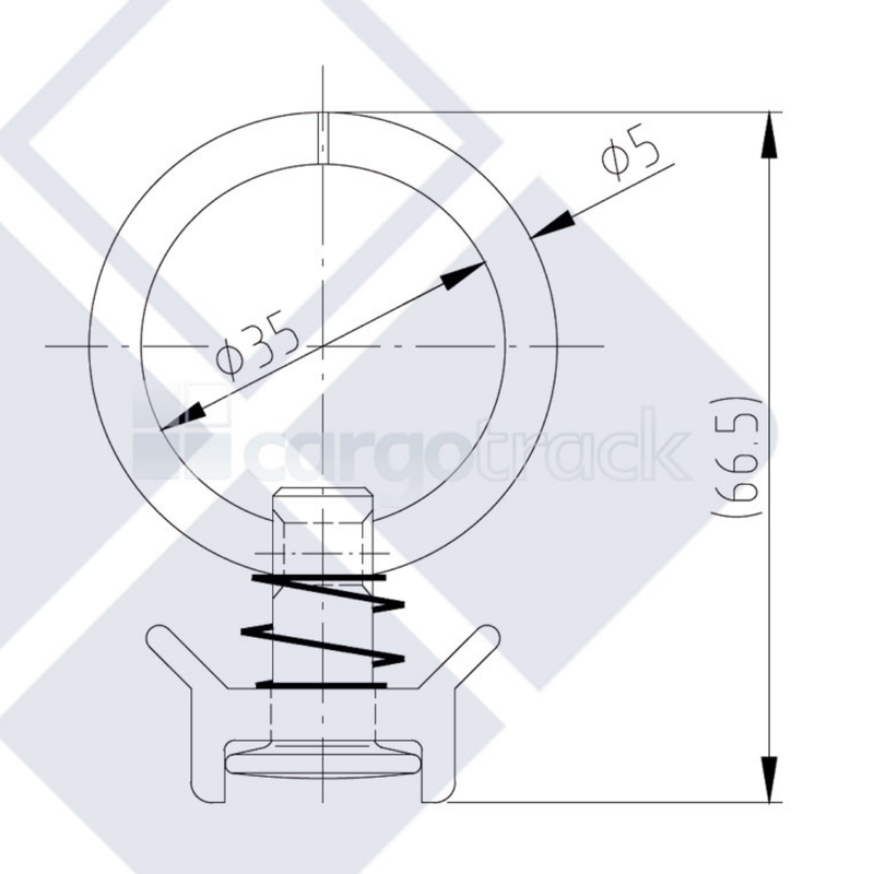 Zinc-plated Aluminum Steel aeronautical ring - 300 daN