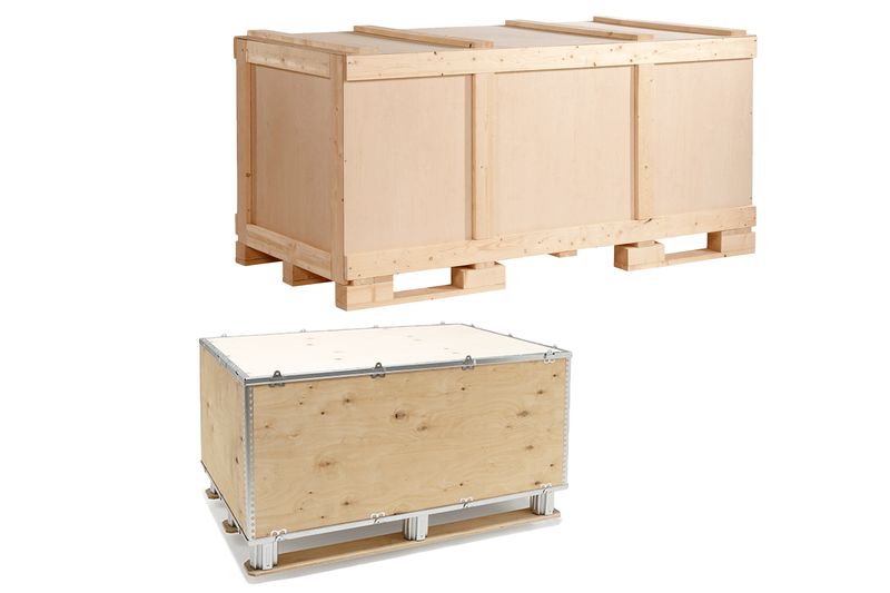 Wooden boxes and bases ISPM 15