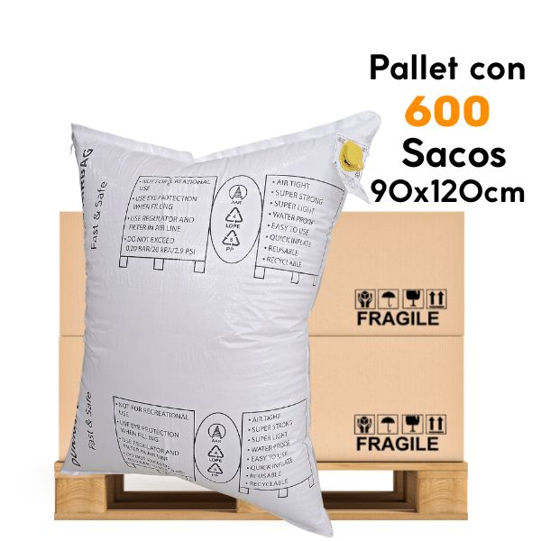 Pallet with 600 airbags - Raffia Airbag 90 * 120