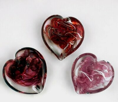 Heart Paperweight with Memorial Ash