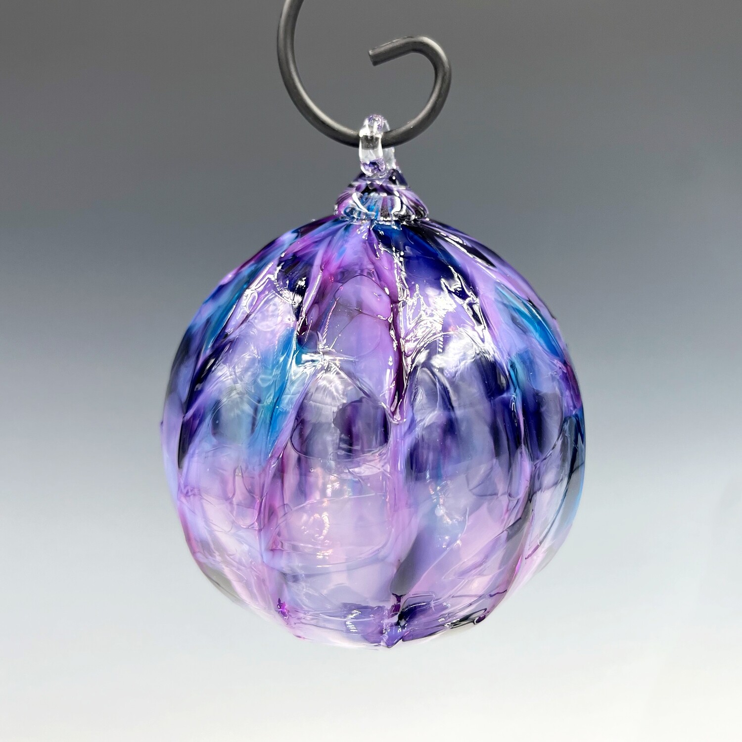 Glass Ornament in Purple Mix