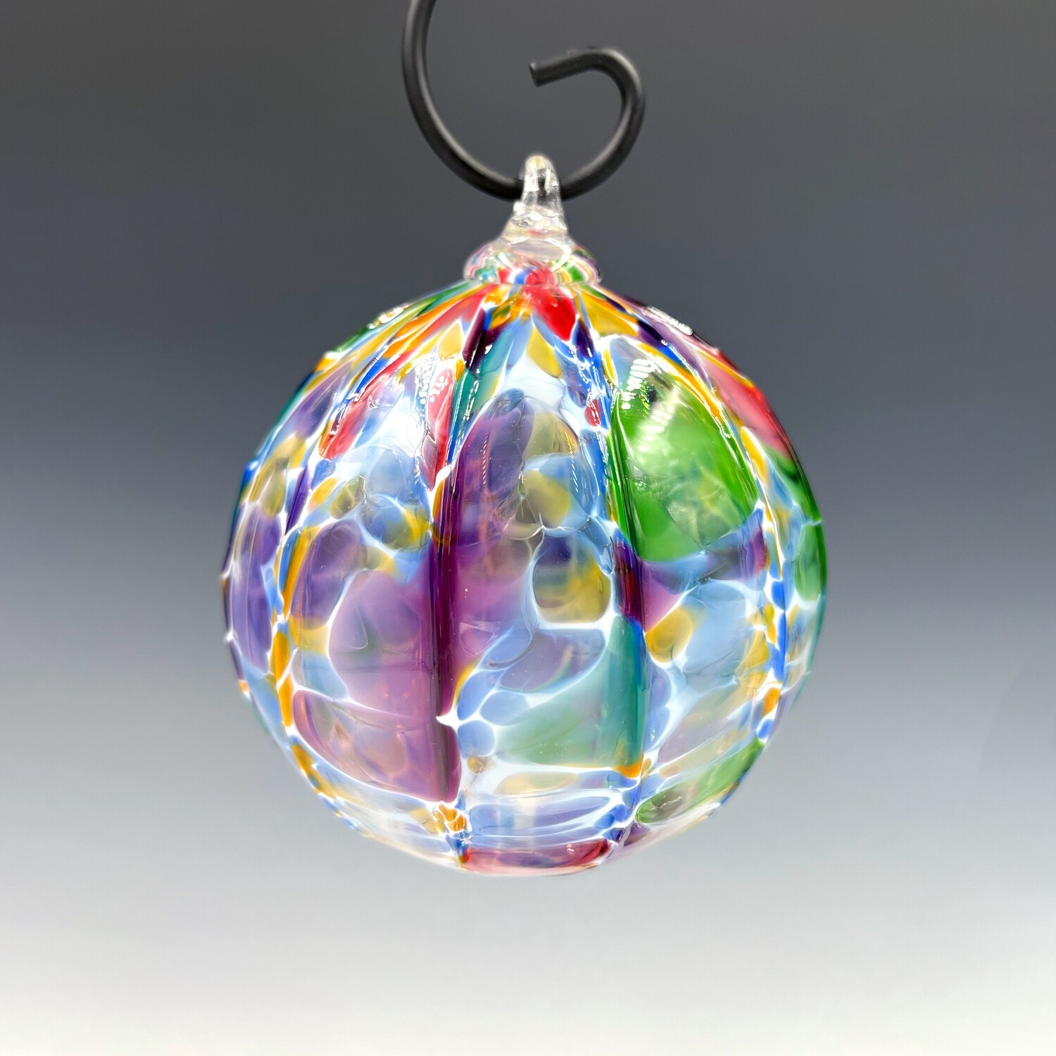 Glass Ornament in White Fruit Salad Mix