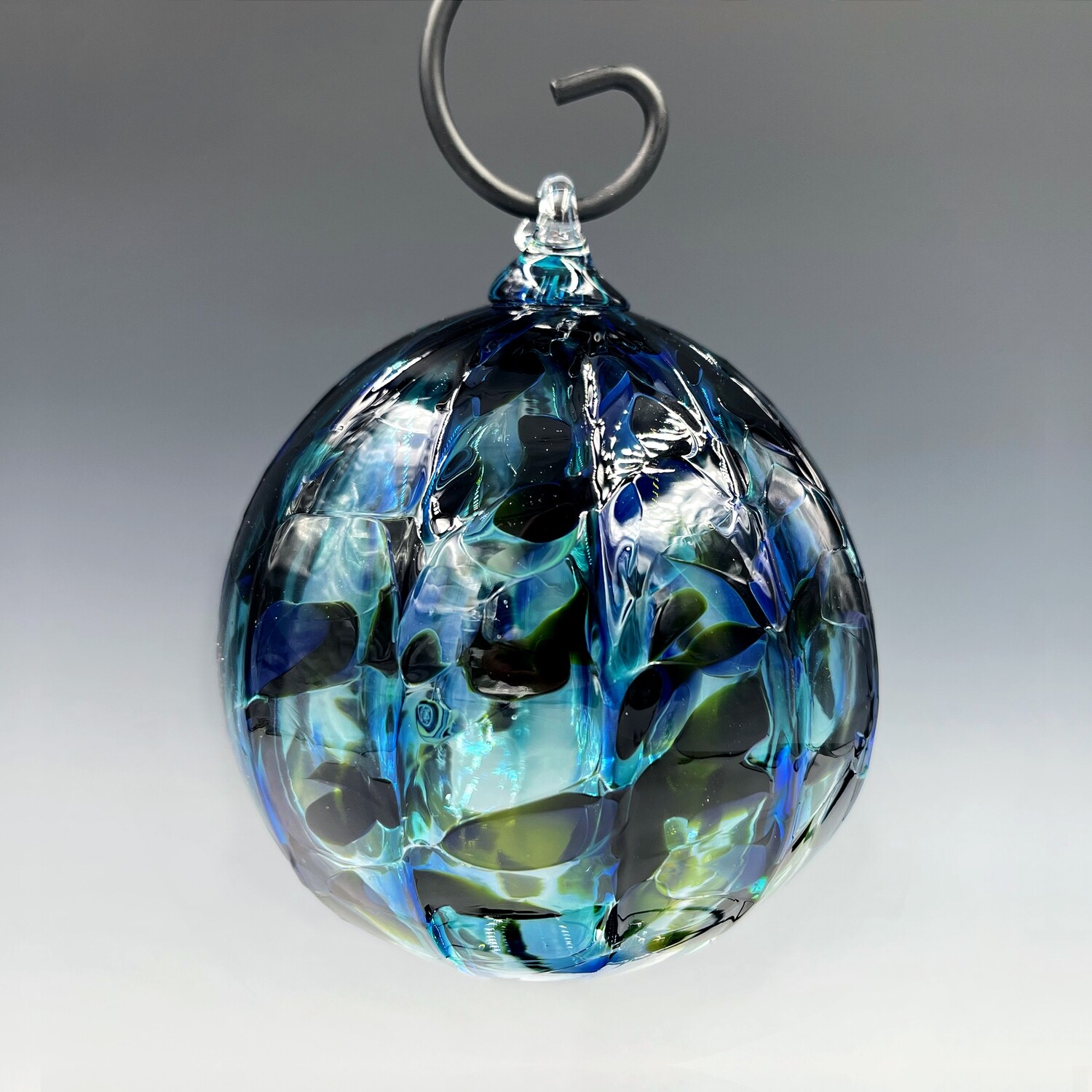 Glass Ornament in Blue-Green Mix