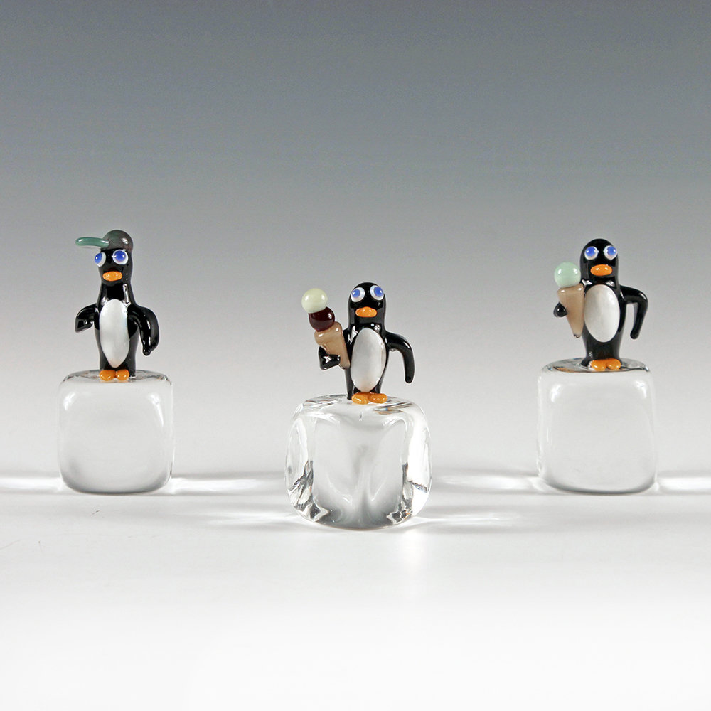Penguin on Ice Cube with Accessories