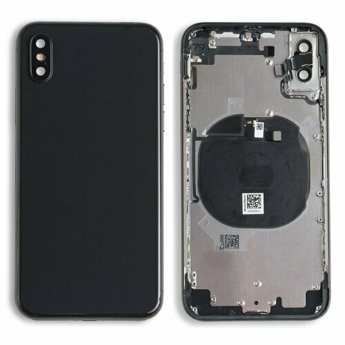 iPhone X Back Housing with Small Parts - Space Grey No Logo