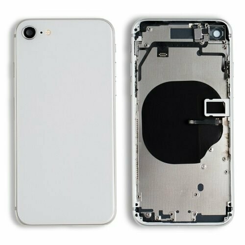 iPhone 8 Back Housing with Small Parts - Silver No Logo