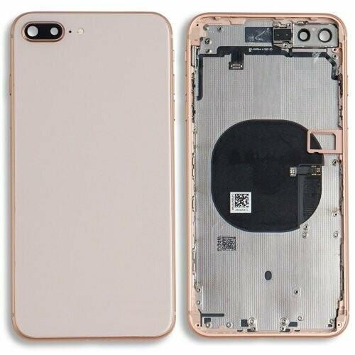 iPhone 8 Plus Back Housing with Small Parts - Gold No Logo